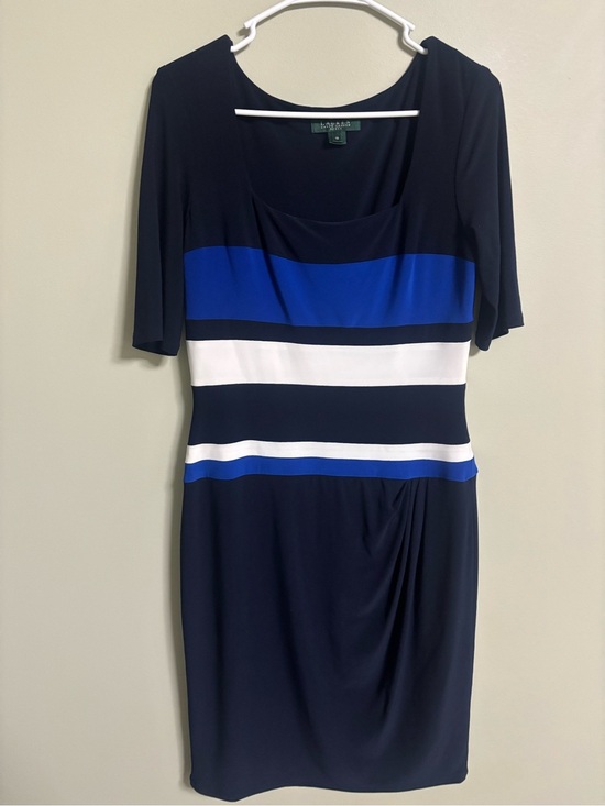 Lauren Ralph Lauren Dresses & Skirts - Lauren Ralph Lauren Dress Womens Size 10 Navy Blue Striped Fitted Classic Career